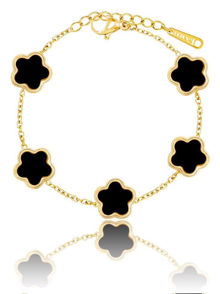 Double-Sided 5 Leaf Clover Bracelet