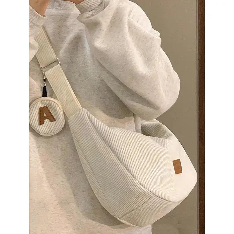 Corduroy Messenger Bags for Women – Fashion Single Shoulder Dumpling Crossbody