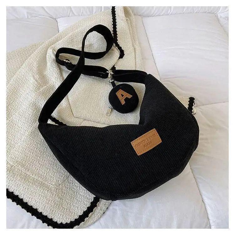 Corduroy Messenger Bags for Women – Fashion Single Shoulder Dumpling Crossbody