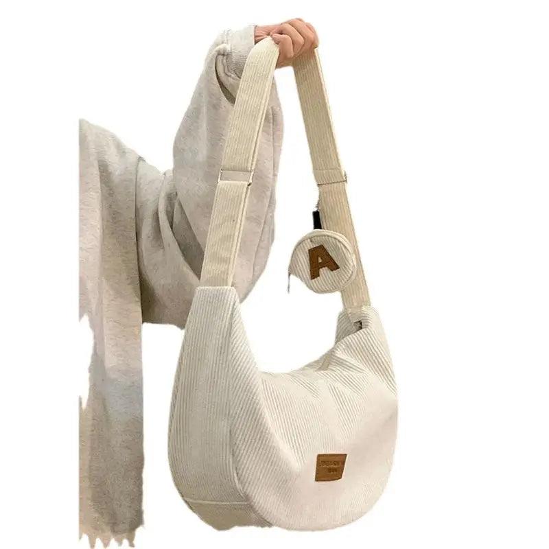 Corduroy Messenger Bags for Women – Fashion Single Shoulder Dumpling Crossbody